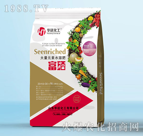 高鉀型大量元素水溶肥-富硒20-10-30+TE-華廷化工