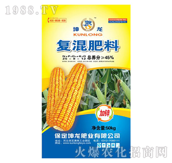 復混肥料25-8-12-坤龍