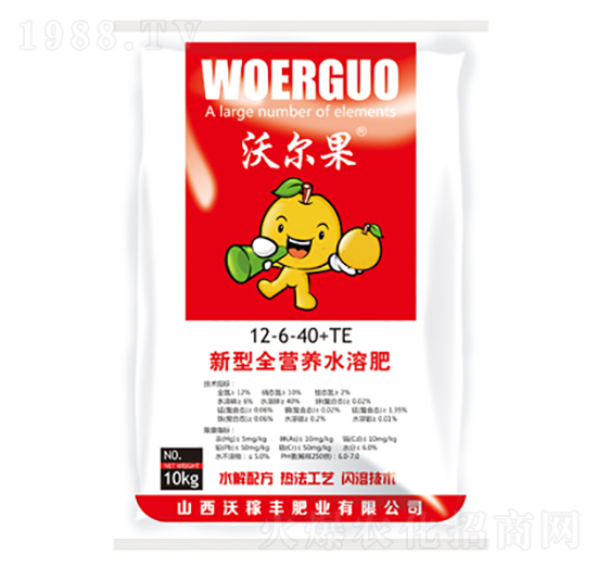 新型全營(yíng)養(yǎng)水溶肥12-6-40+TE-沃爾果-沃稼豐肥業(yè)