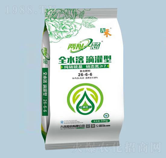 全水溶滴灌型復(fù)合肥料26-6-6-九禾-農(nóng)之友