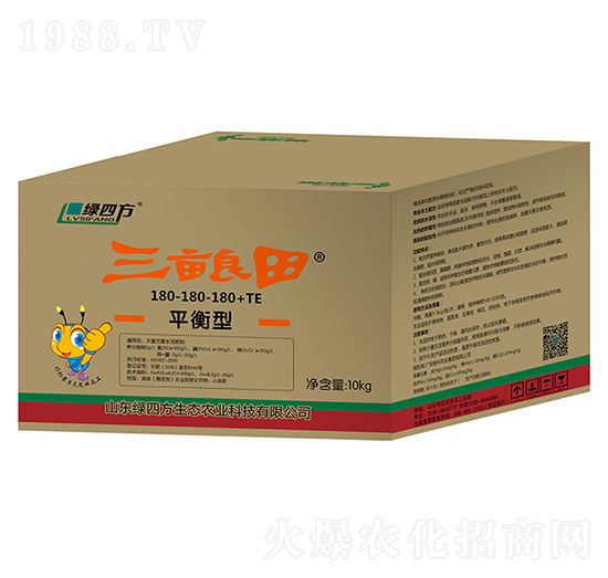 平衡型水溶肥180-180-180+TE-三畝良田-綠四方