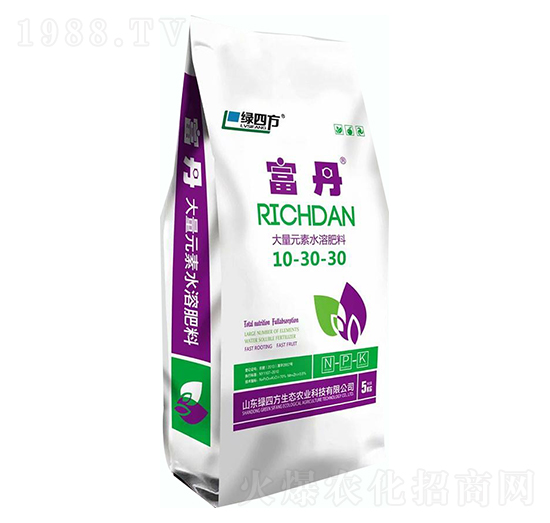 大量元素水溶肥10-30-30+TE-富丹-綠四方