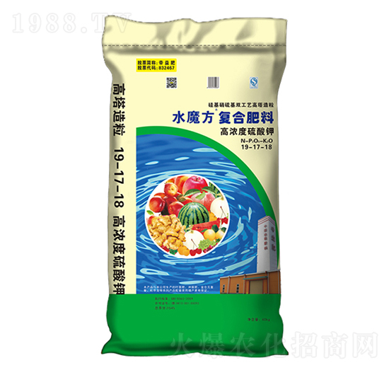 全水溶硅基硝硫基復(fù)合肥料19-17-18-水魔方-帝益肥