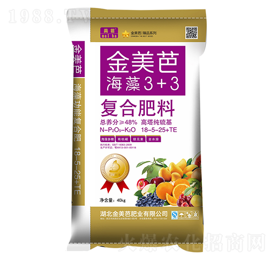 復(fù)合肥料18-5-25+TE-海藻3+3-金美芭