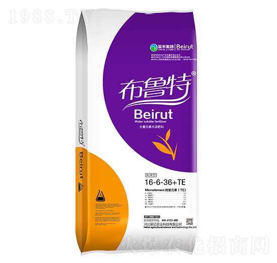 高鉀型大量元素水溶肥料16-6-32+TE-布魯特-藍禾生物