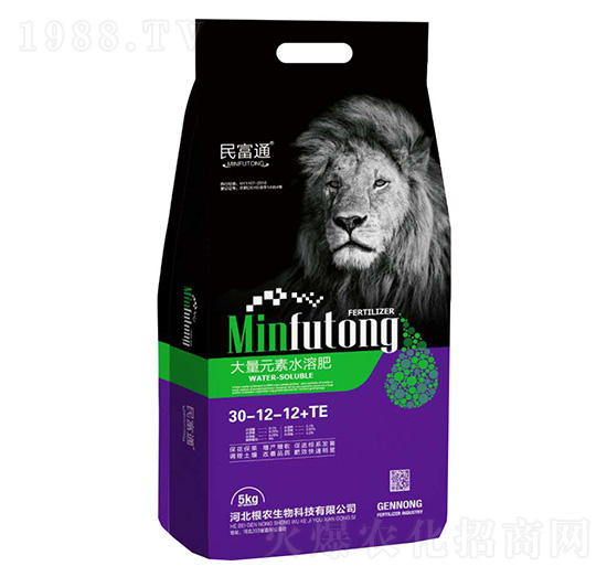 大量元素水溶肥料30-12-12+TE-民富通-根農(nóng)生物