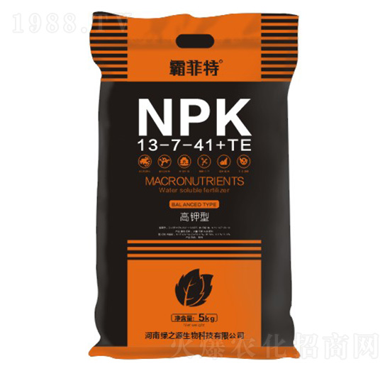 高鉀型大量元素水溶肥料13-7-41+TE-霸菲特-綠之源生物