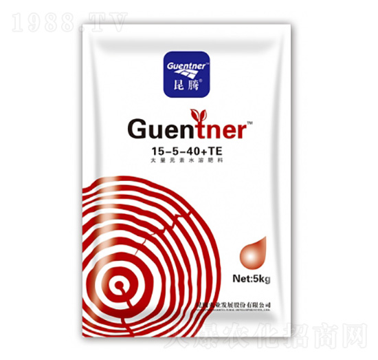 大量元素水溶肥料15-5-40+TE-Guentner-昆騰農(nóng)業(yè)
