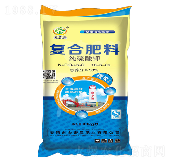 純硫酸鉀復(fù)合肥料18-6-26-金帝亞