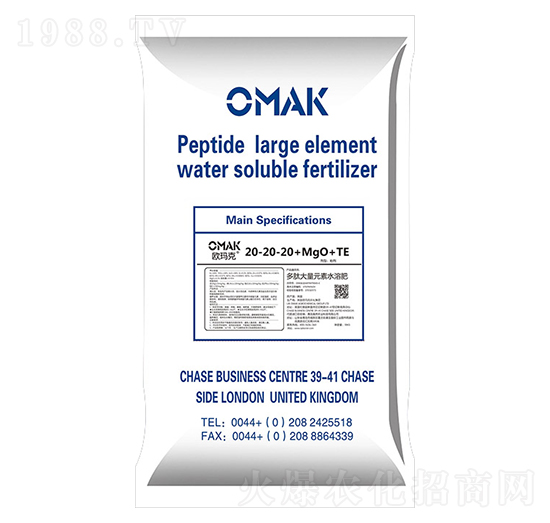 多肽大量元素水溶肥20-20-20+MgO+TE-歐瑪克-奧然農(nóng)業(yè)