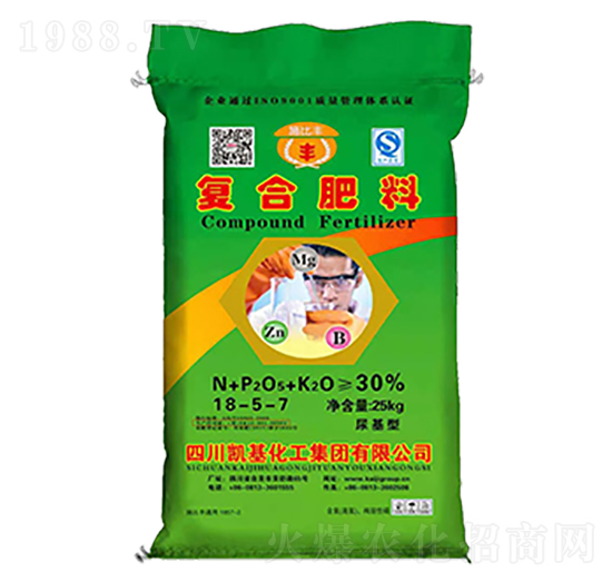 25kg復(fù)合肥料18-5-7-凱基