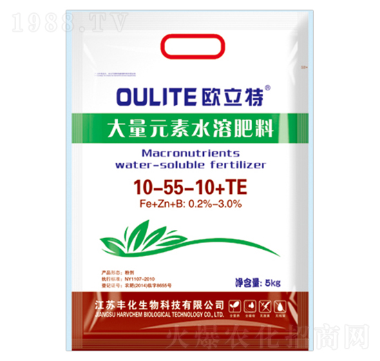 大量元素水溶肥料10-55-10+TE-歐立特-豐化