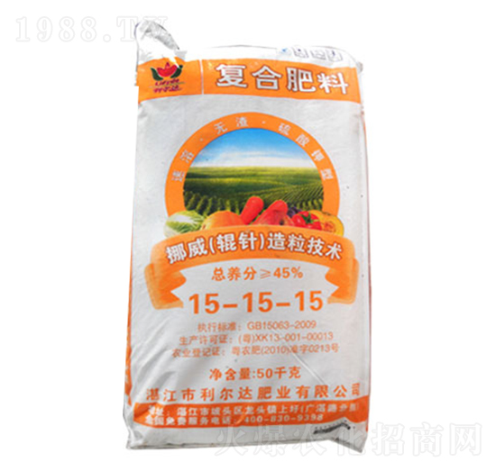 硫酸鉀型復合肥料15-15-15-利爾達