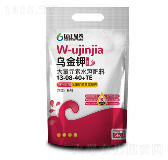 大量元素水溶肥13-08-40+TE-烏金鉀-國(guó)正易農(nóng)