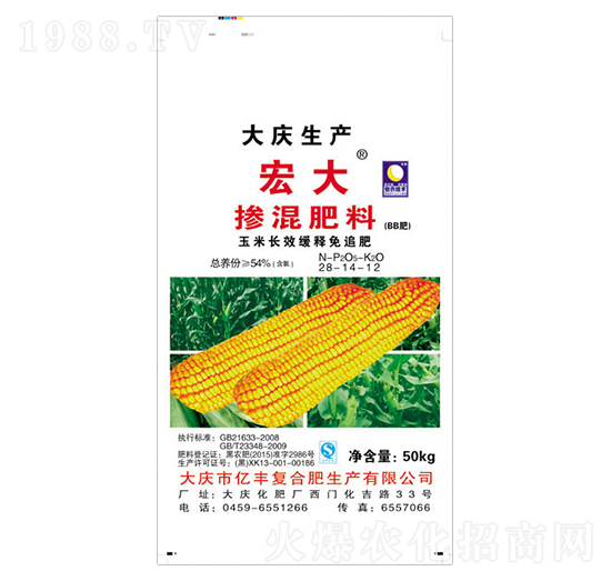 玉米長效緩釋摻混肥料28-14-12-億豐