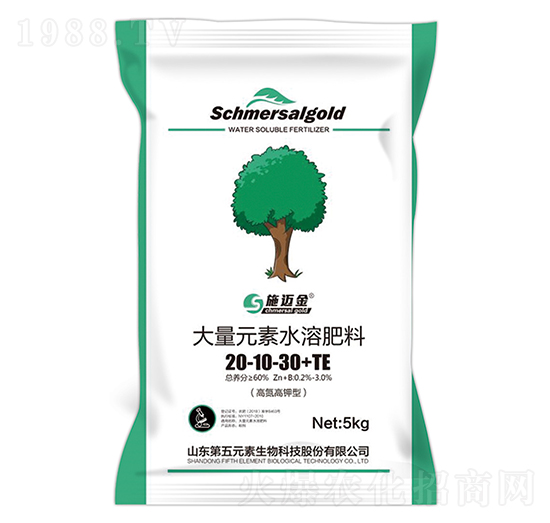 高氮高鉀型大量元素水溶肥料20-10-30+TE-施邁金-第五元素