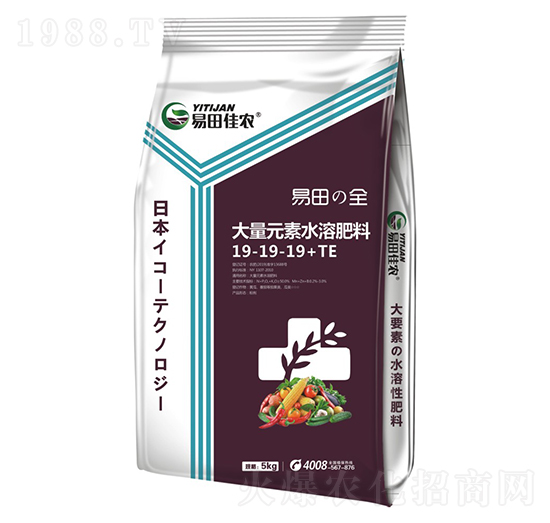 大量元素水溶肥料19-19-19+TE-易田全-易田佳農(nóng)