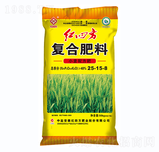 小麥專用復(fù)合肥料25-15-8-紅四方