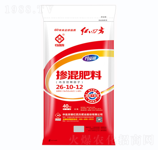 緩釋摻混肥料26-10-12-紅四方