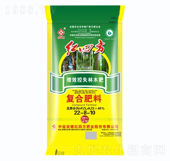40kg林木專用增效控失復(fù)合肥料22-8-10-紅四方