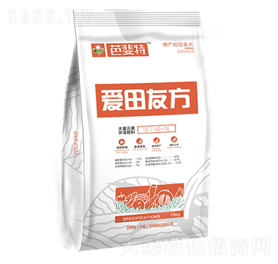 15kg高鉀型大量元素水溶肥料-愛(ài)田有方-芭斐特
