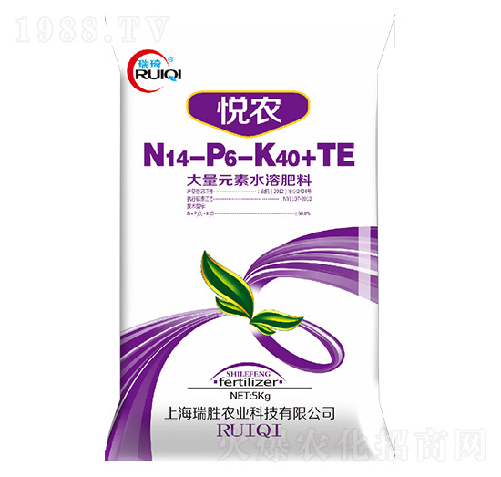 大量元素水溶肥14-6-40+TE-悅農(nóng)-瑞奇-瑞勝農(nóng)業(yè)