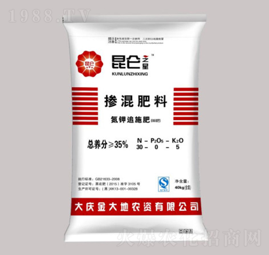 40kg氮鉀追施摻混肥料（BB肥）30-0-5-昆侖之美-永利肥業(yè)
