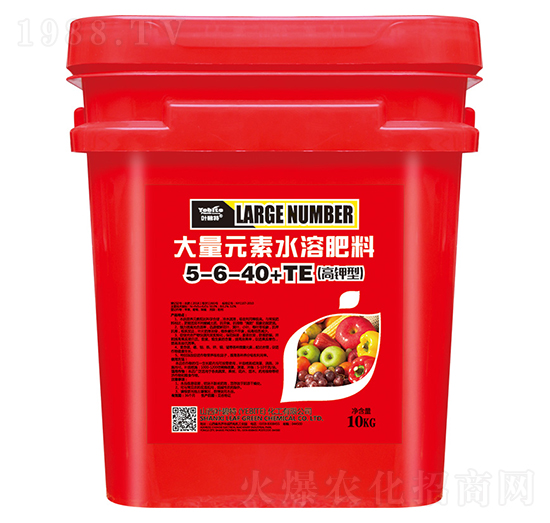 高鉀型大量元素水溶肥料5-6-40+TE-葉碧特