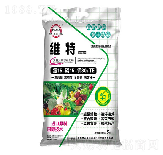 大量元素水溶肥15-15-30+TE-維特-梁山泰豐