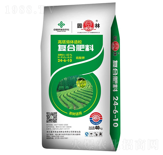 茶樹適用復(fù)合肥料24-6-10-園林-富來地