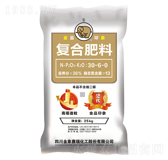 25kg復(fù)合肥料30-6-0-金象賽