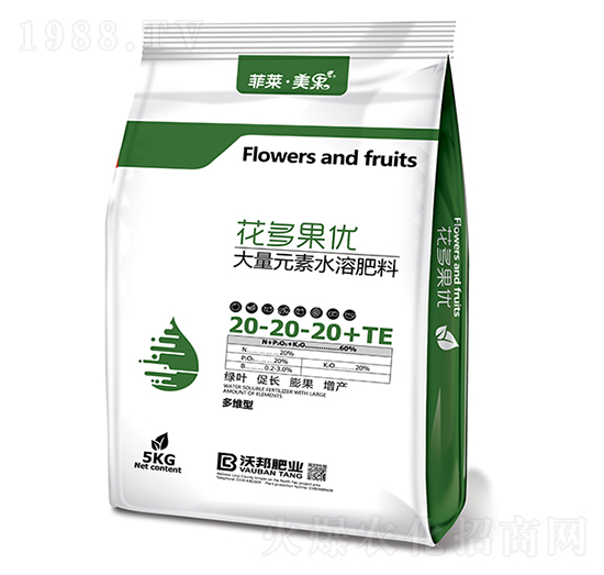 花多果優(yōu)大量元素水溶肥料20-20-20+TE-菲萊·美果-沃邦肥業(yè)