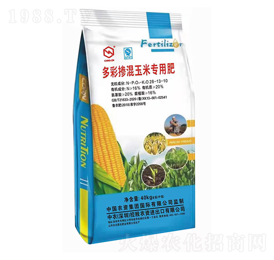 多彩摻混玉米專(zhuān)用肥28-13-10-中農(nóng)