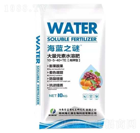 高鉀型大量元素水溶肥料10-5-40+TE-海藍(lán)之謎-海之源