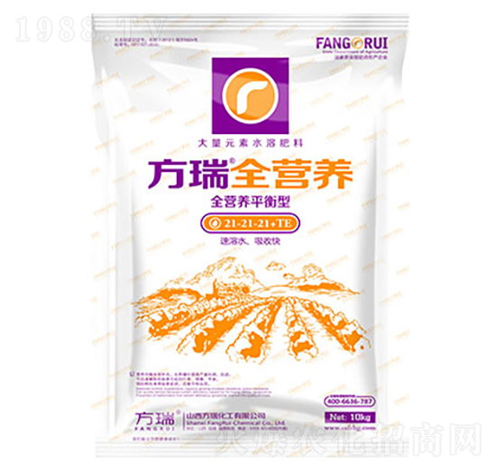 全營養(yǎng)平衡型大量元素水溶肥21-21-21+TE-方瑞氮磷鉀-方瑞