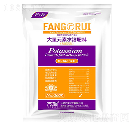 高磷促花型大量元素水溶肥料10-34-18+TE-方瑞