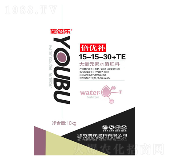 大量元素水溶肥料15-15-30+TE-瑞祥肥料