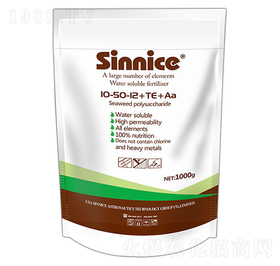 圣尼斯大量元素水溶肥10-50-12-福泰紅牛