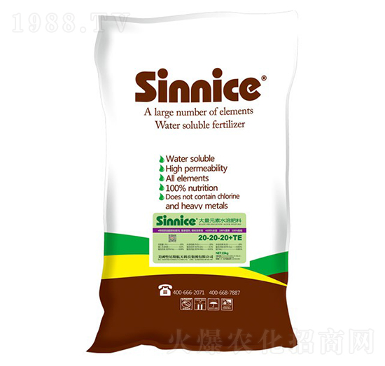粉劑大量元素水溶肥20-20-20-圣尼斯-福泰紅牛