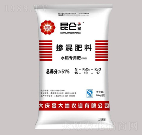 水稻專(zhuān)用摻混肥料15-19-18-昆侖之美-永利科技