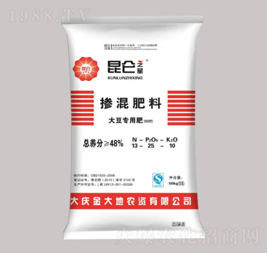 大豆專(zhuān)用摻混肥料13-25-10-昆侖之美-永利科技