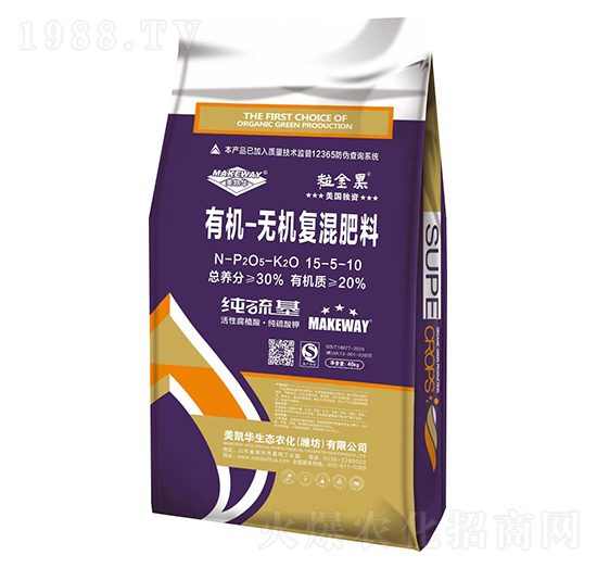 有機(jī)-無(wú)機(jī)復(fù)混肥料15-5-10-粒金黑-美凱華