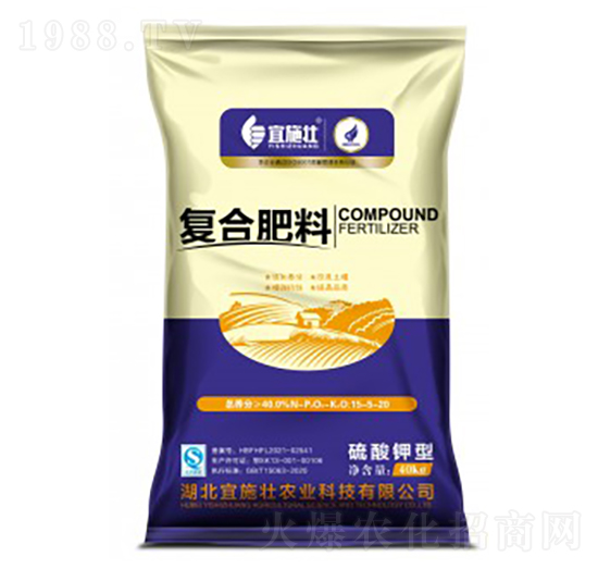 硫酸鉀型復(fù)合肥料15-5-20-宜施壯