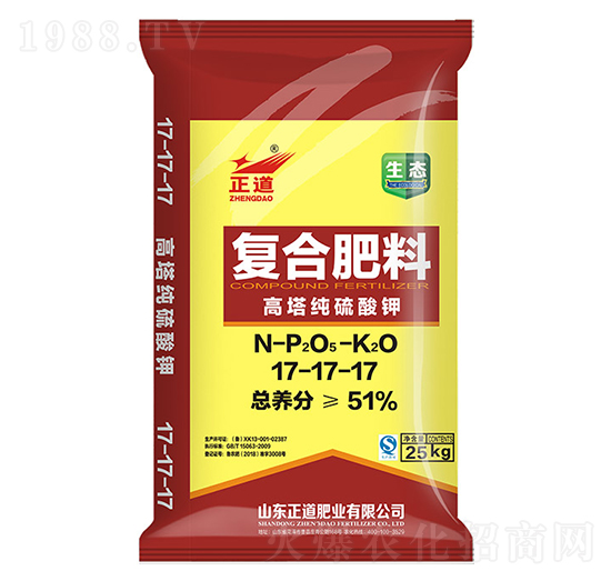 高塔純硫酸鉀復(fù)合肥料17-17-17-正道-祥云農(nóng)業(yè)