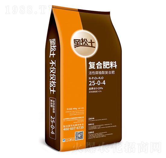 黑松土腐植酸復合肥25-0-4-農(nóng)大生態(tài)