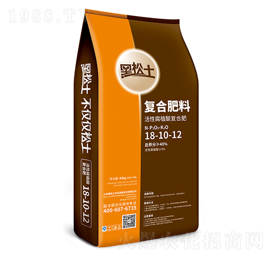 黑松土腐植酸復(fù)合肥18-10-12-農(nóng)大生態(tài)