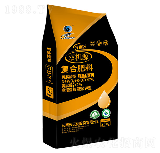 高塔造粒硫酸鉀型復合肥料（25kg）17-15-15-雙機源-天騰化工