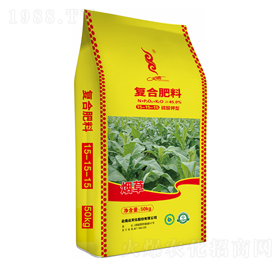 煙草專用硫酸鉀型復合肥料15-15-15-天騰化工