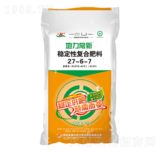 穩(wěn)定性復合肥料27-6-7-地力常新-紅四方