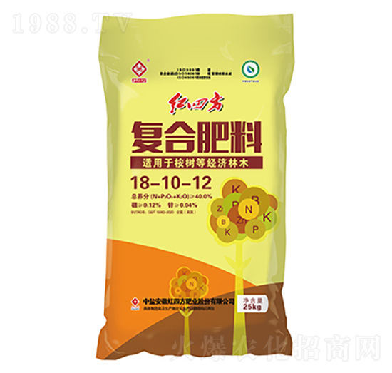 桉樹專用配方復合肥料18-10-12-紅四方